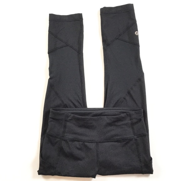 lululemon athletica Pants - Lululemon Pace Rival Crops, black, 2